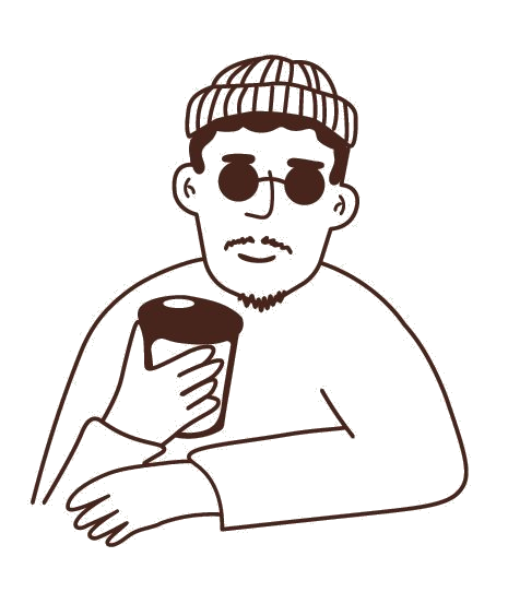 شخصية كب كرست تمسك كوب قهوة